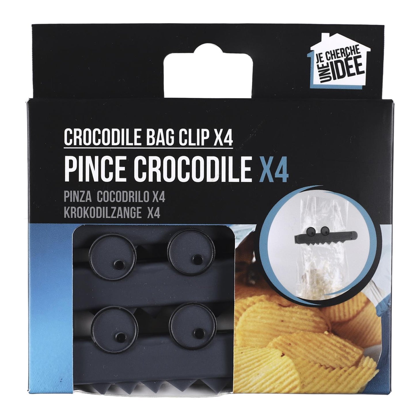 CROCODILE BAG CLIPS X4