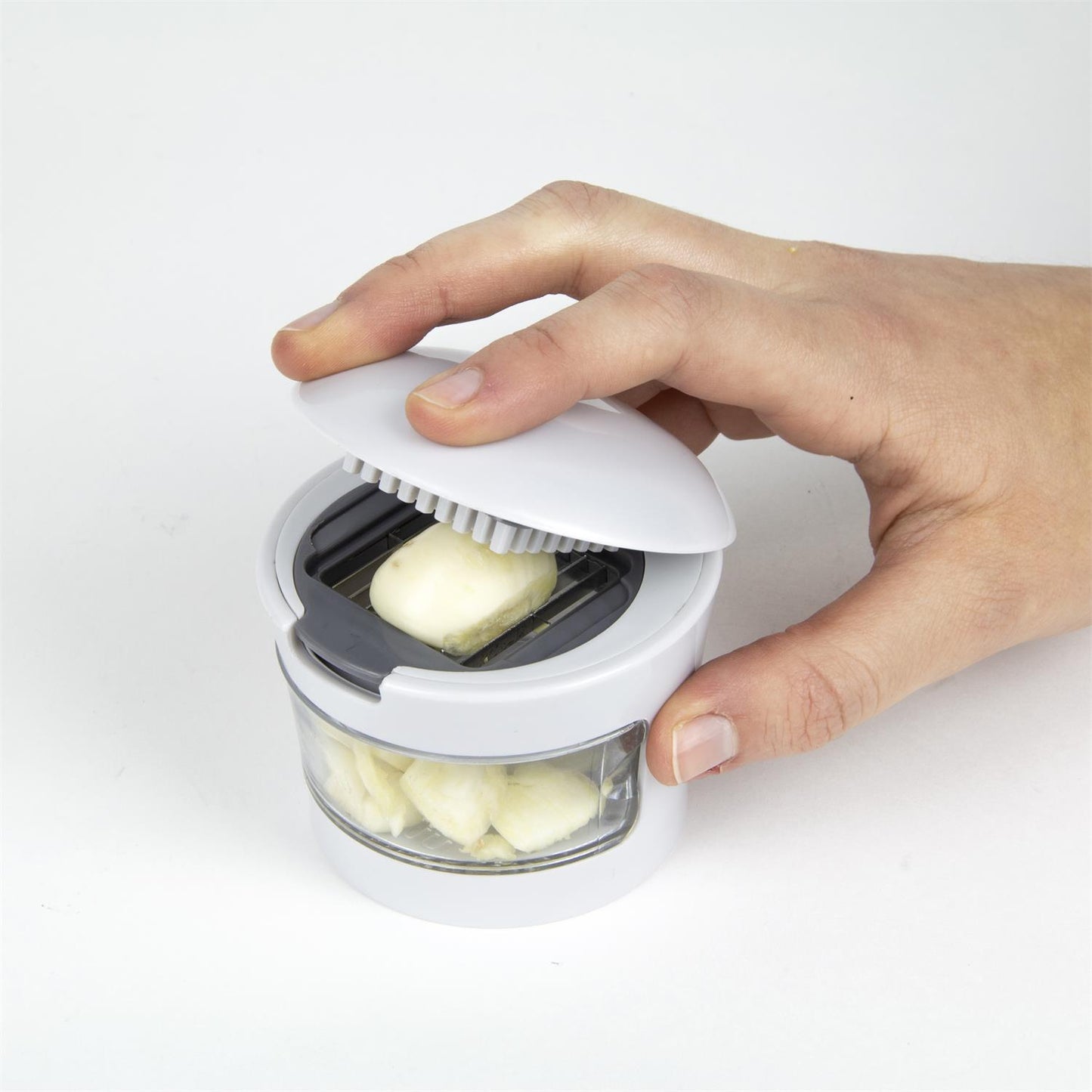 GARLIC PRESS WITH RECEPTACLE