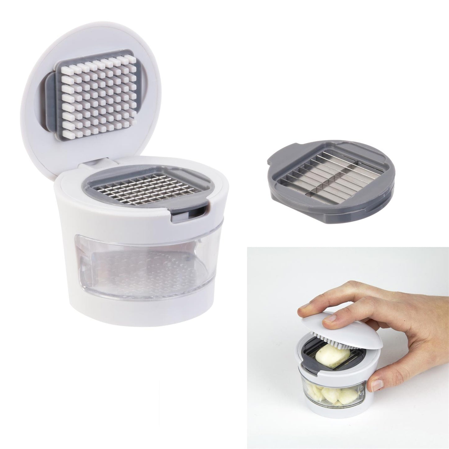 GARLIC PRESS WITH RECEPTACLE