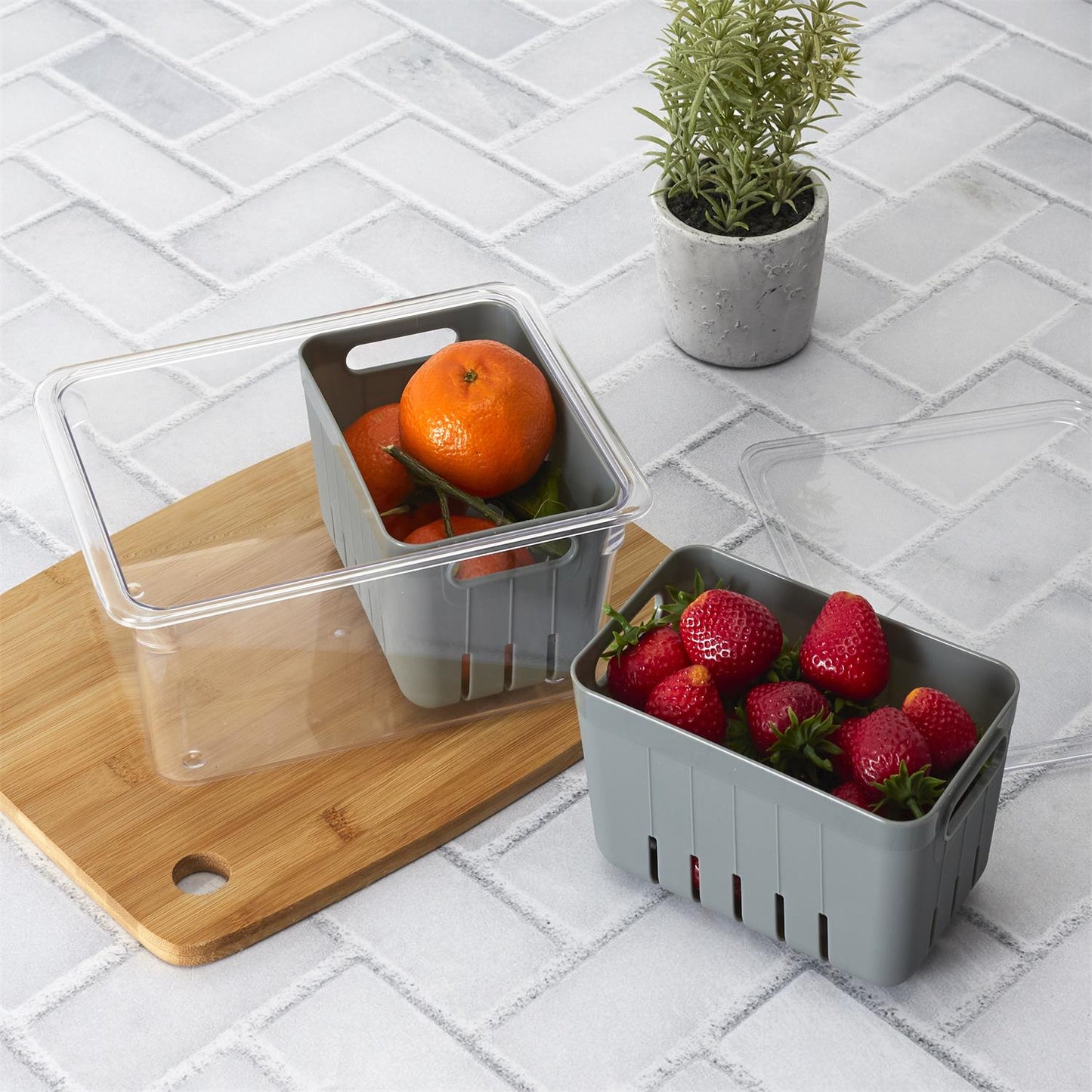 FRUIT AND VEGETABLE STORAGE WITH 2 COMPARTMENTS From COOK