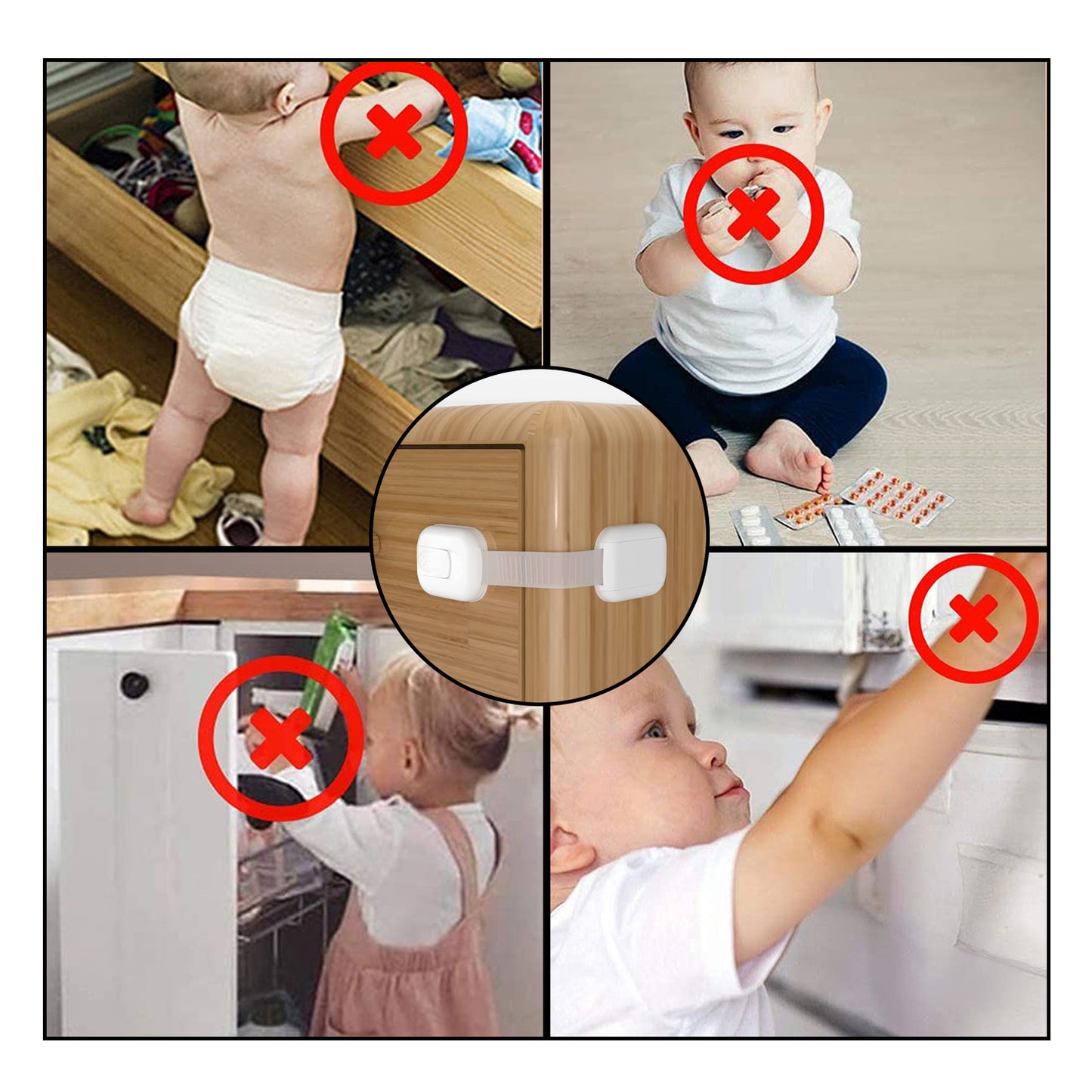 Baby Safety Drawer Locks (x5/pack)