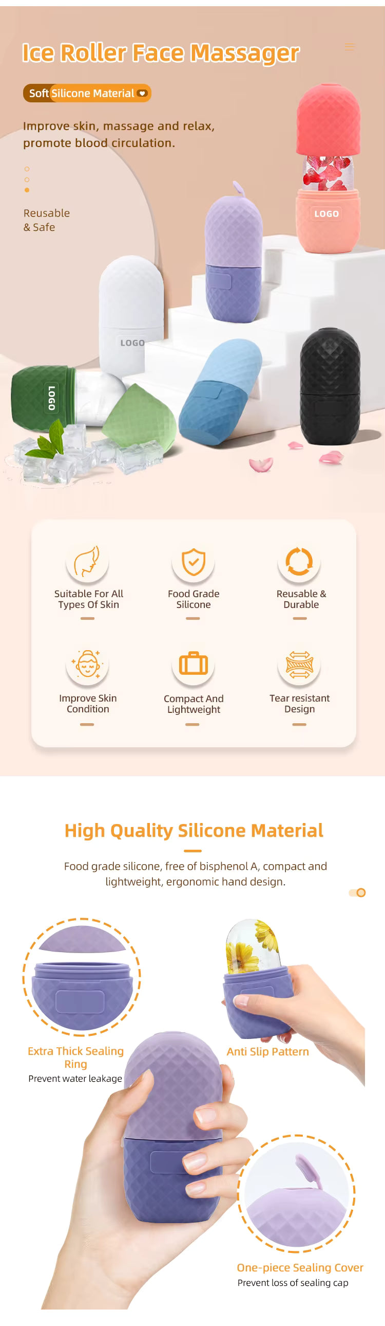 Facial Ice Massage Container