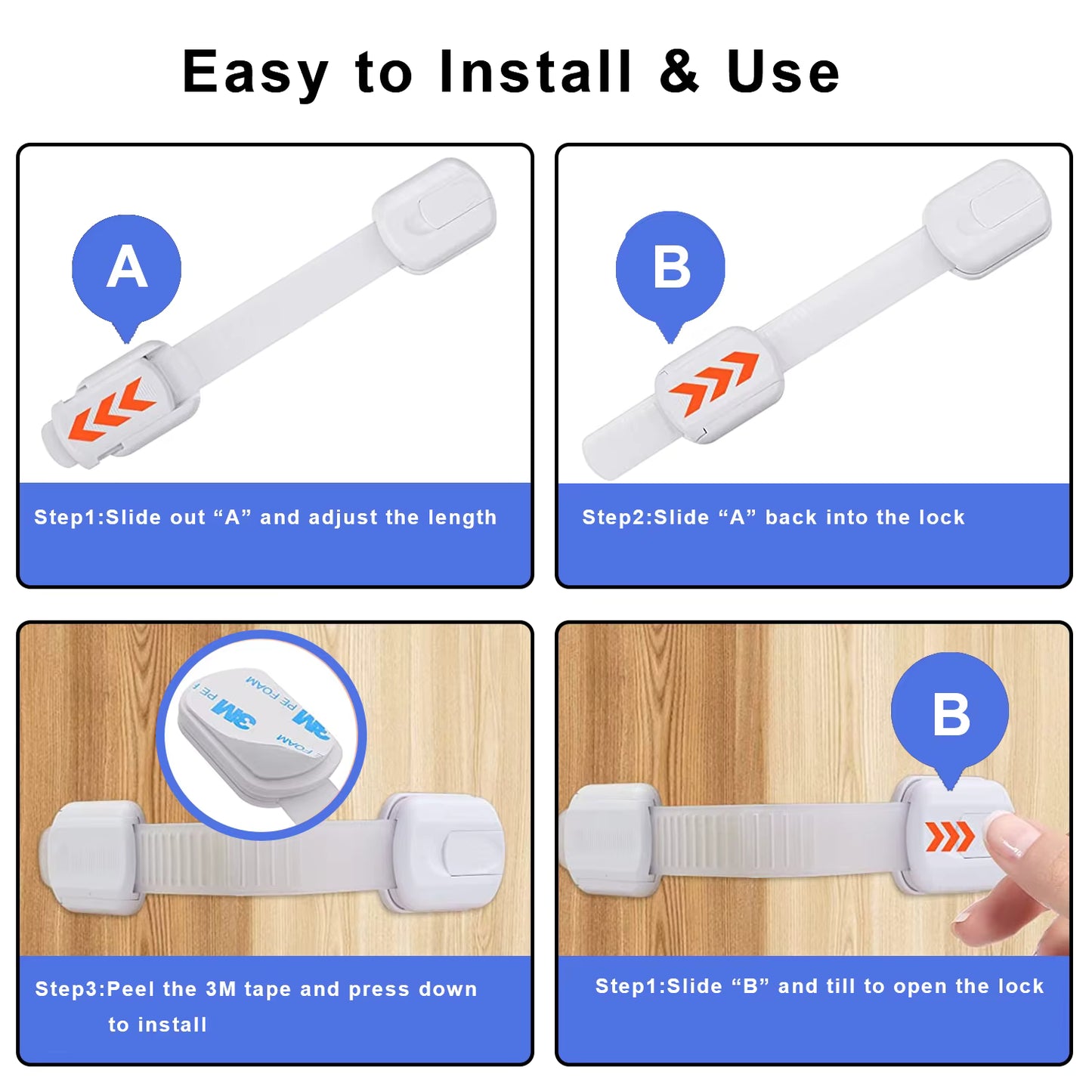 Baby Safety Drawer Locks (x5/pack)