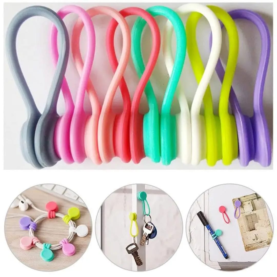 Silicon Magnet Cable Organizer (5 per pack)