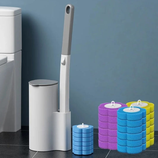 Disposable Toilet Brush ( Including 1 Sponge Heads Pack)
