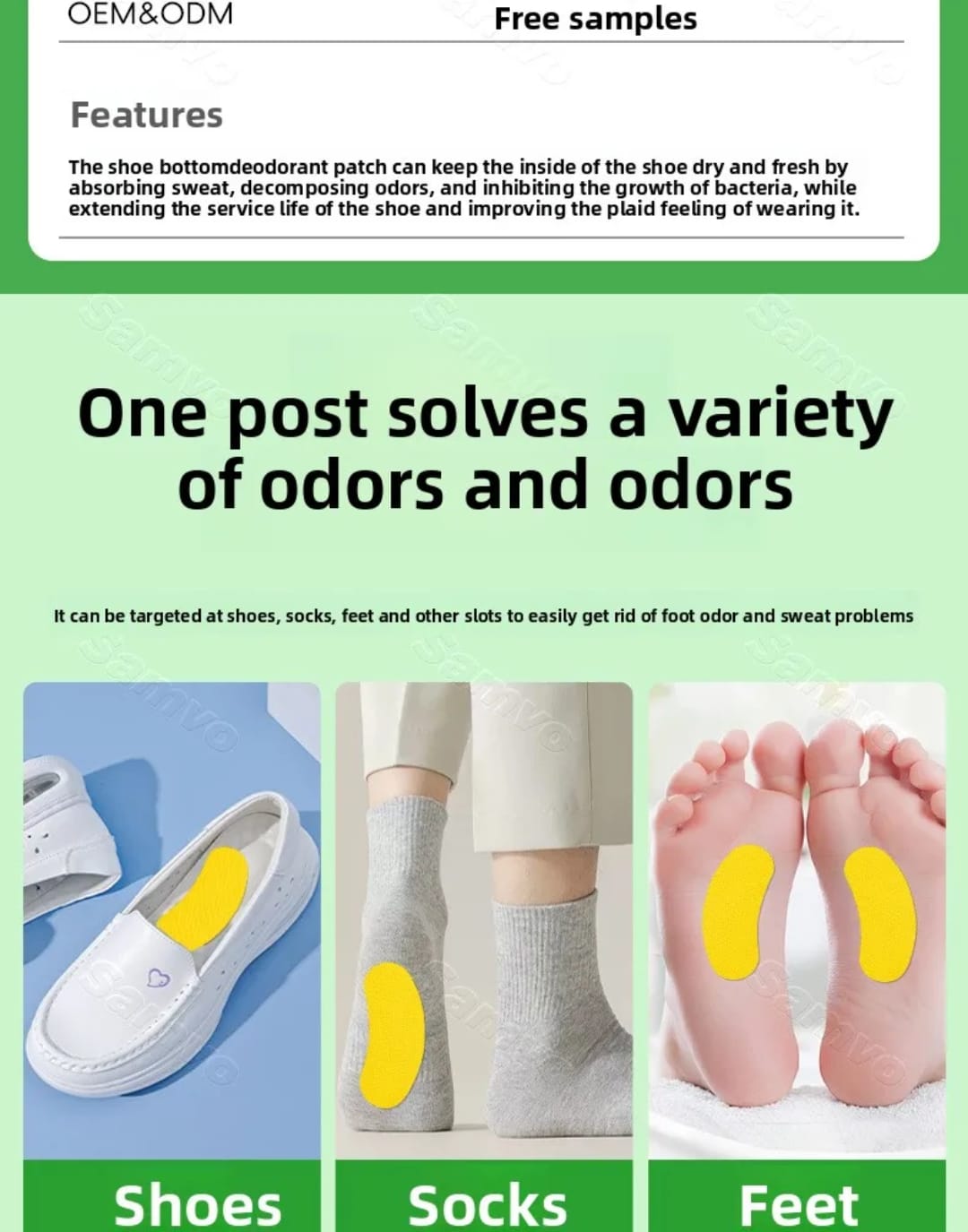 Feet Deodrant Patches (10 per pack)