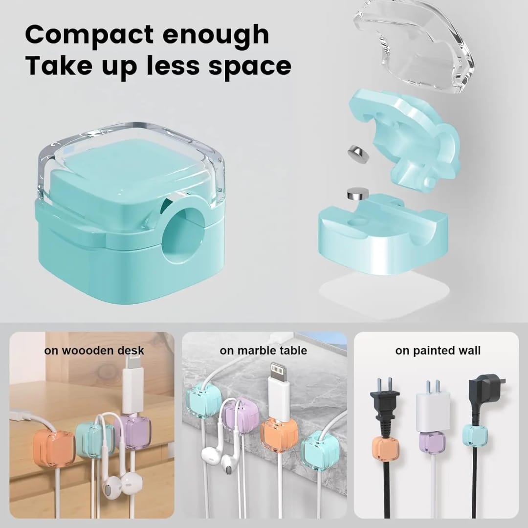 Magnetic Cable Clip Organizer (2 Per Pack)