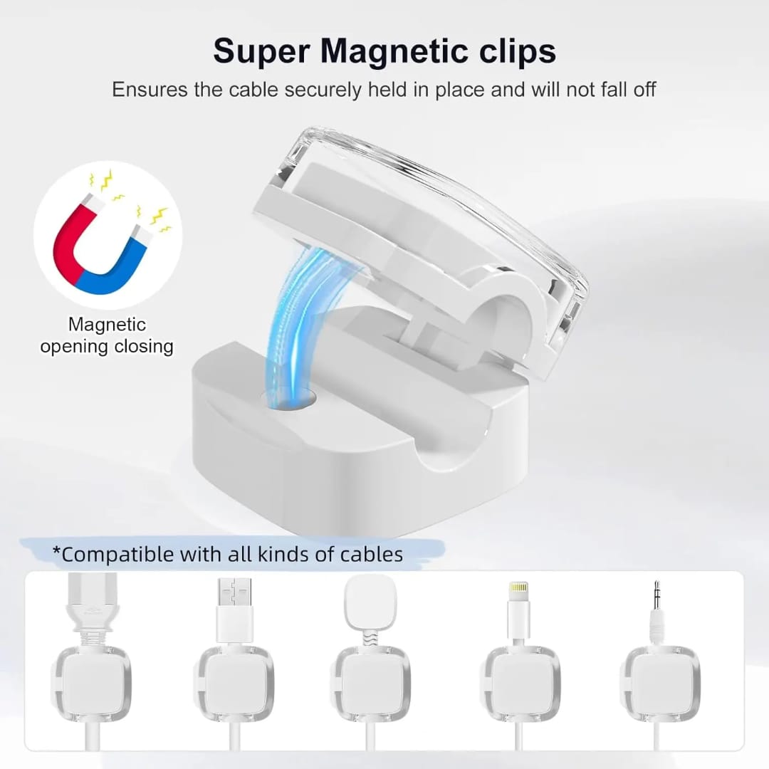 Magnetic Cable Clip Organizer (2 Per Pack)